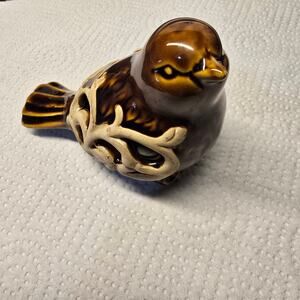 Ashland Mediterranean Ceramic Bird Figurine Brown Pierced Scroll Decor 2011